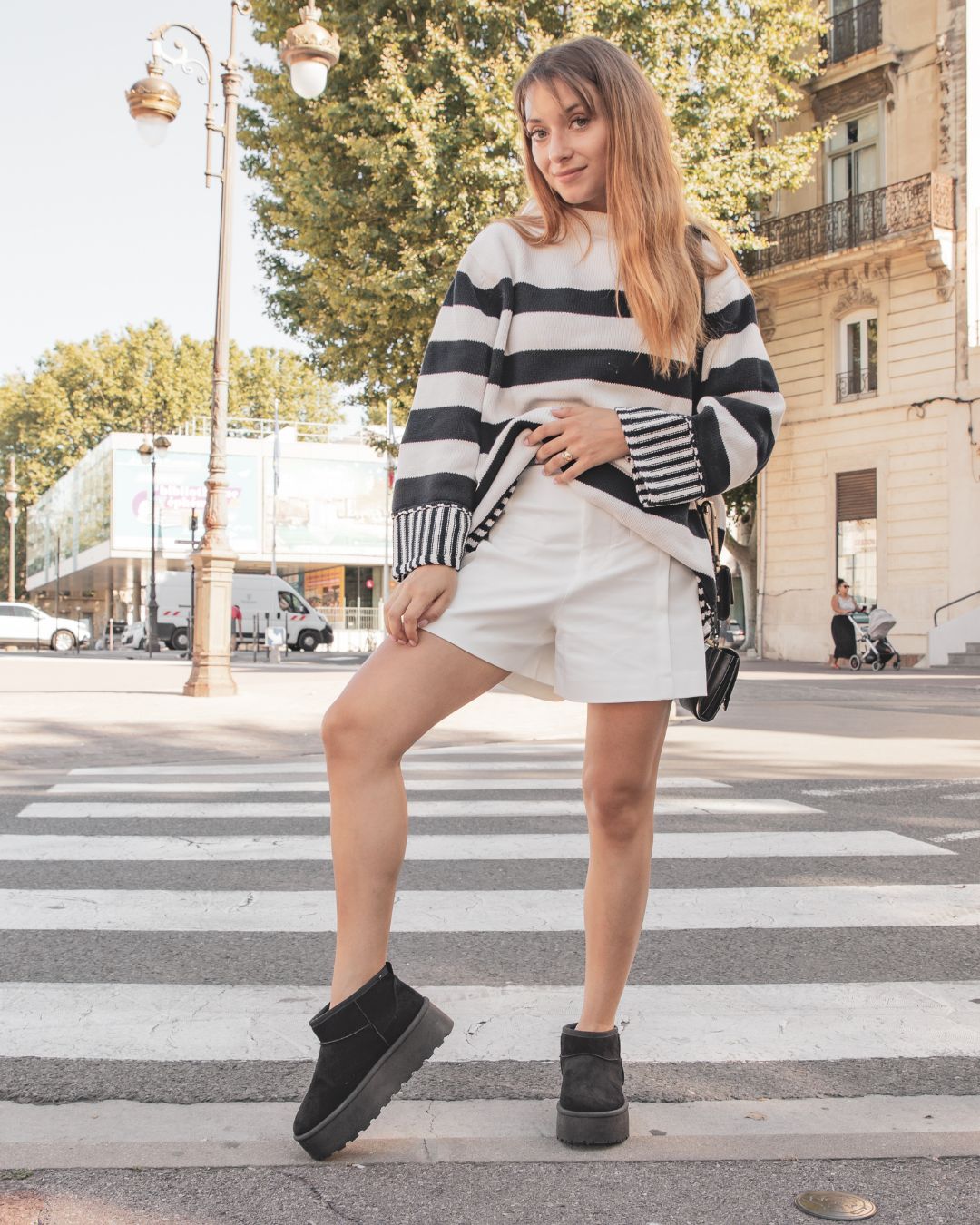 Botines forrados negros mujer con suela gruesa - Émilie - Casualmode.es