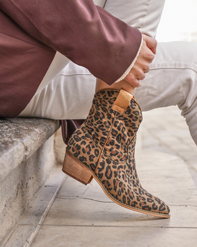 Botines camperos mujer leopardo con tacón - Suzie