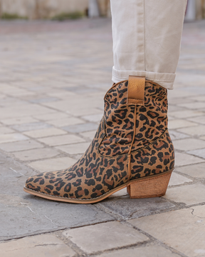 Botines camperos mujer leopardo con tacón - Suzie