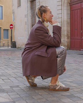 Zapatillas leopardo mujer con cordones - Joséphine