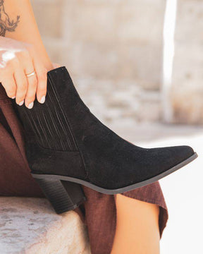 Botines de mujer negros con tacón - Manon - Casualmode.es