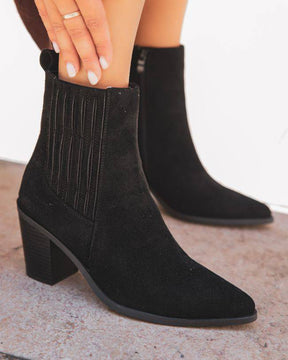 Botines de mujer negros con tacón - Manon - Casualmode.es