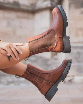 Bottines femme camel chelsea - Mya - Casualmode.es