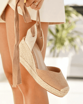 Sandalias mujer cuña camel - Arielle