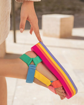 Sandalia de plataforma multicolor para mujer - Jana - Casualmode.es